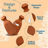 Indus Origins Handcrafted Terracotta Foot Scrubber/Pumice Stone Foot Exfoliator Scrubber Callus Remover