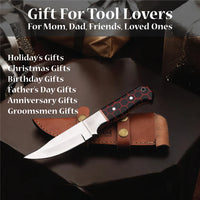 MAM Handcrafted, Durable stainless steel knife-9 inch with honeycomb style Resin handle and leather sheath for hunting, camping, EDC and other outdoor adventures.
