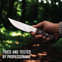 MAM Handcrafted, Durable stainless steel knife-9 inch with honeycomb style Resin handle and leather sheath for hunting, camping, EDC and other outdoor adventures.