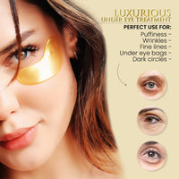 Pristine Beauty 24K Gold Eye Mask– 20 Pairs - Puffy Eyes and Dark Circles Treatments, Revitalize and Refresh Your Skin