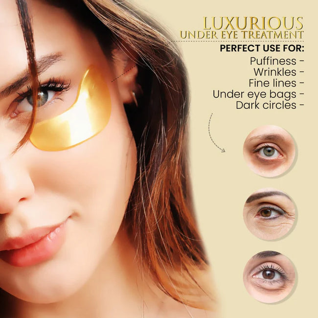 Pristine Beauty 24K Gold Eye Mask– 20 Pairs - Puffy Eyes and Dark Circles Treatments, Revitalize and Refresh Your Skin Main Image