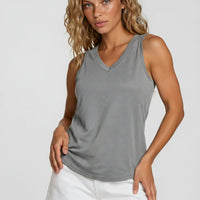 Indus Origins Women’s Tank Tops V-Neck Basic Solid Color Casual Flowy Summer Sleeveless