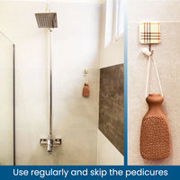 Indus Origins Handcrafted Terracotta Foot Scrubber/Pumice Stone Foot Exfoliator Scrubber Callus Remover